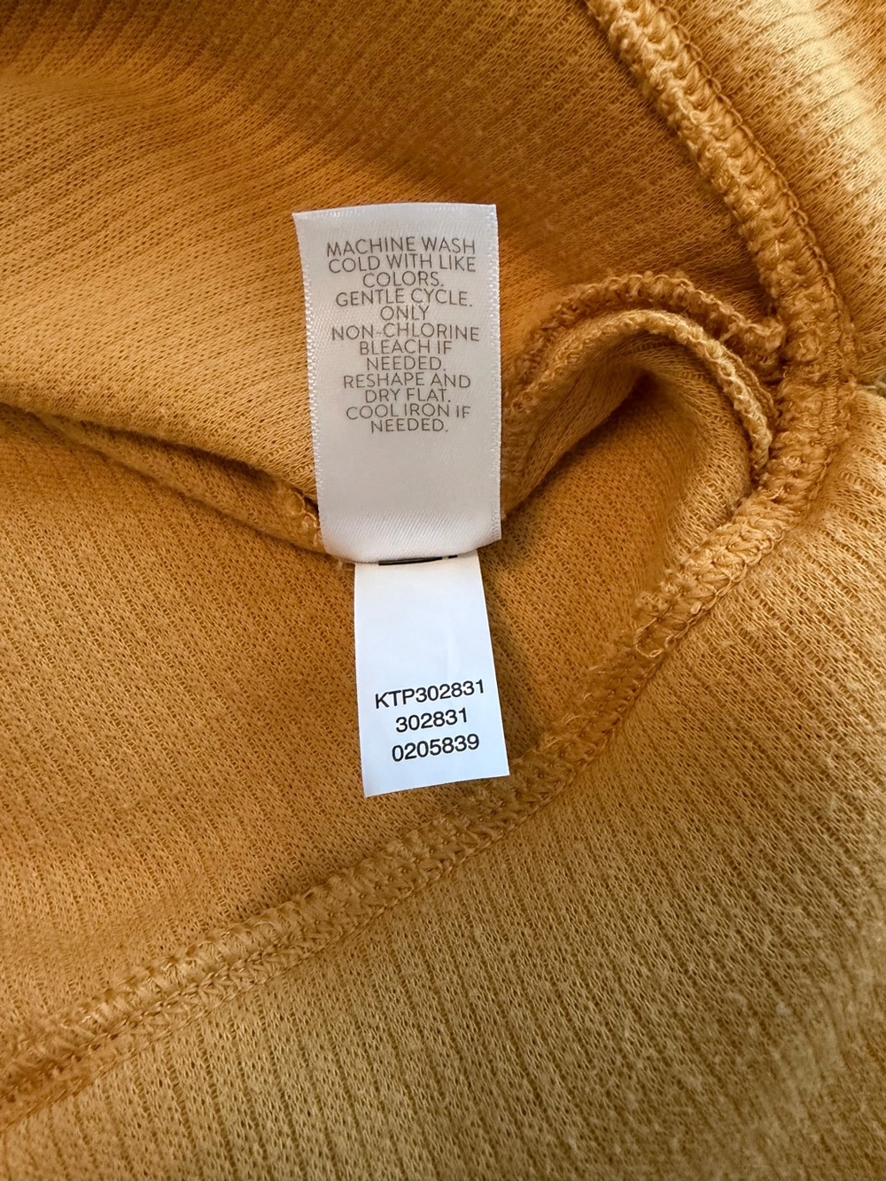 J. Jill Mustard Waffle Knit Tunic Hoodie Pullover Size L - Picture 6 of 11
